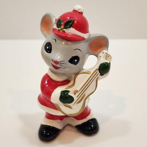 Cute Vintage 60s Napcoware Christmas Carol Mice Set of 4 - Picture 2 of 10